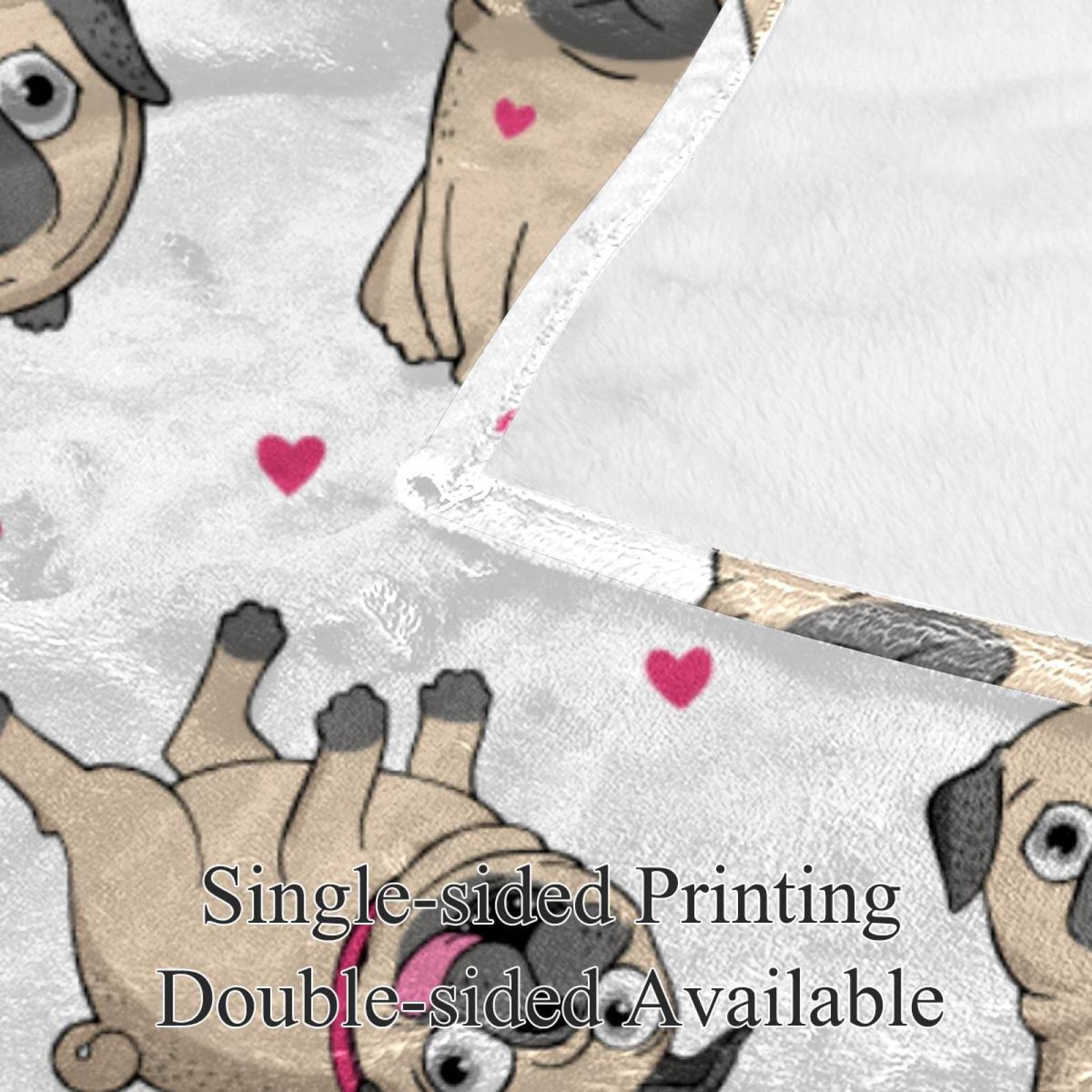Manta de forro polar con diseño de corazón de perro y cachorro para sofá, ligera y mullida
