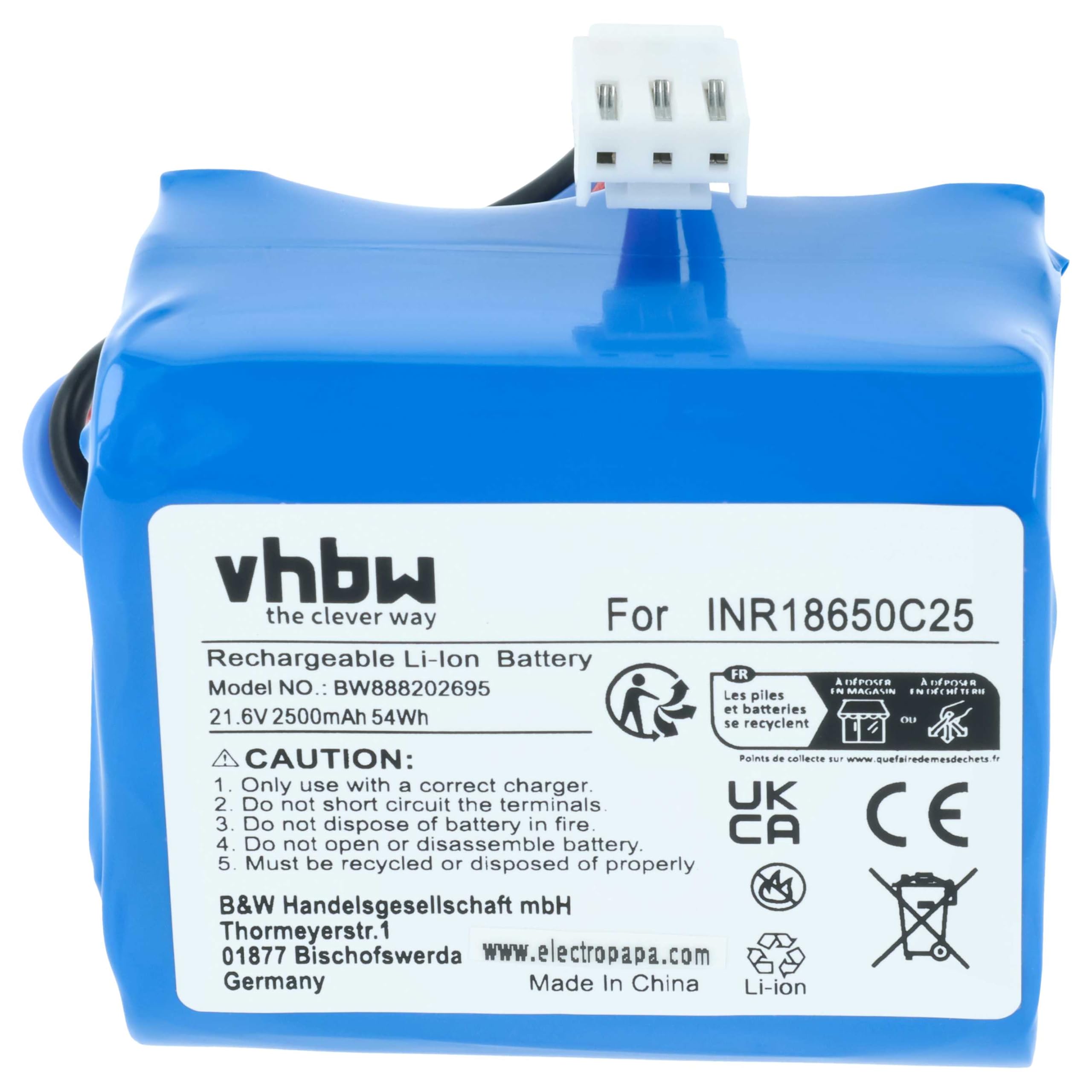 vhbw Bateria kompatybilna z Philips SpeedPro FC6725