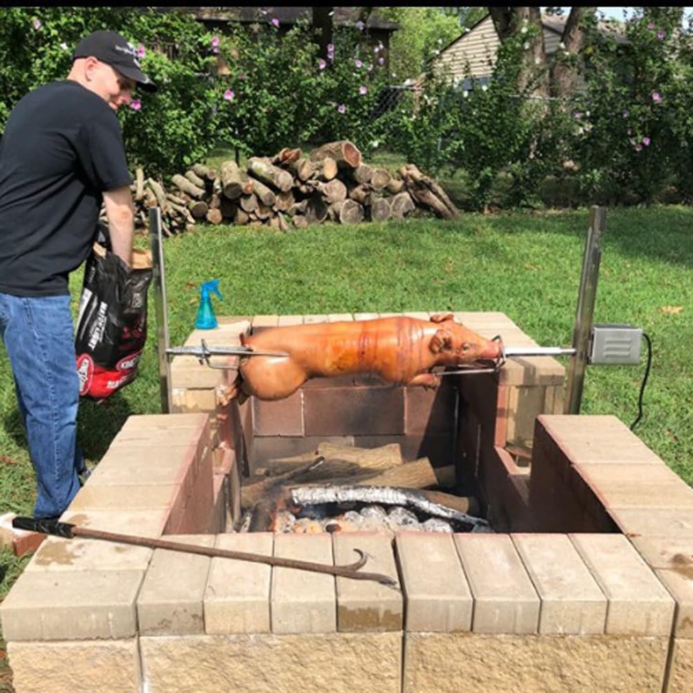 Parrilla eléctrica para barbacoa, altura ajustable, soporta hasta 70 kg, perfecta para picnics y fogatas al aire libre