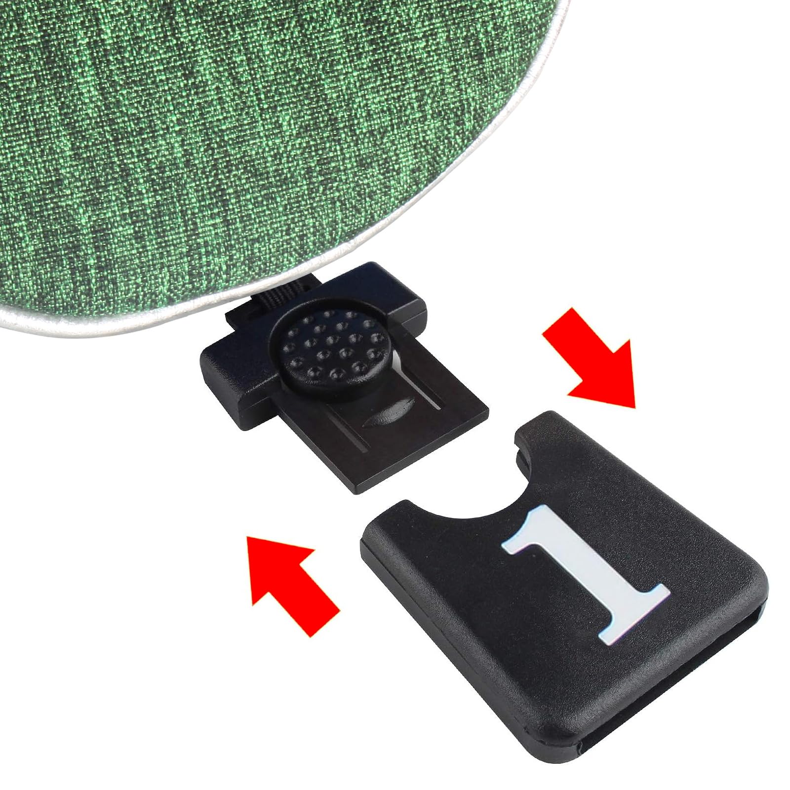 Andux 5pcs/Set Nylon Golf Wood Club Head Covers 460cc Driver Covers Long Neck Green - Image 4