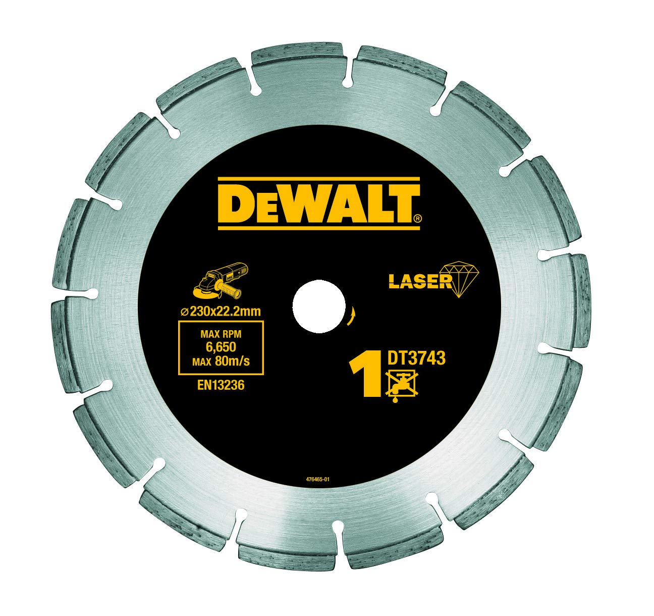 DeWalt DT3743-XJ - Disco de diamante, 230 mm para corte de materiales de construccion y hormigon