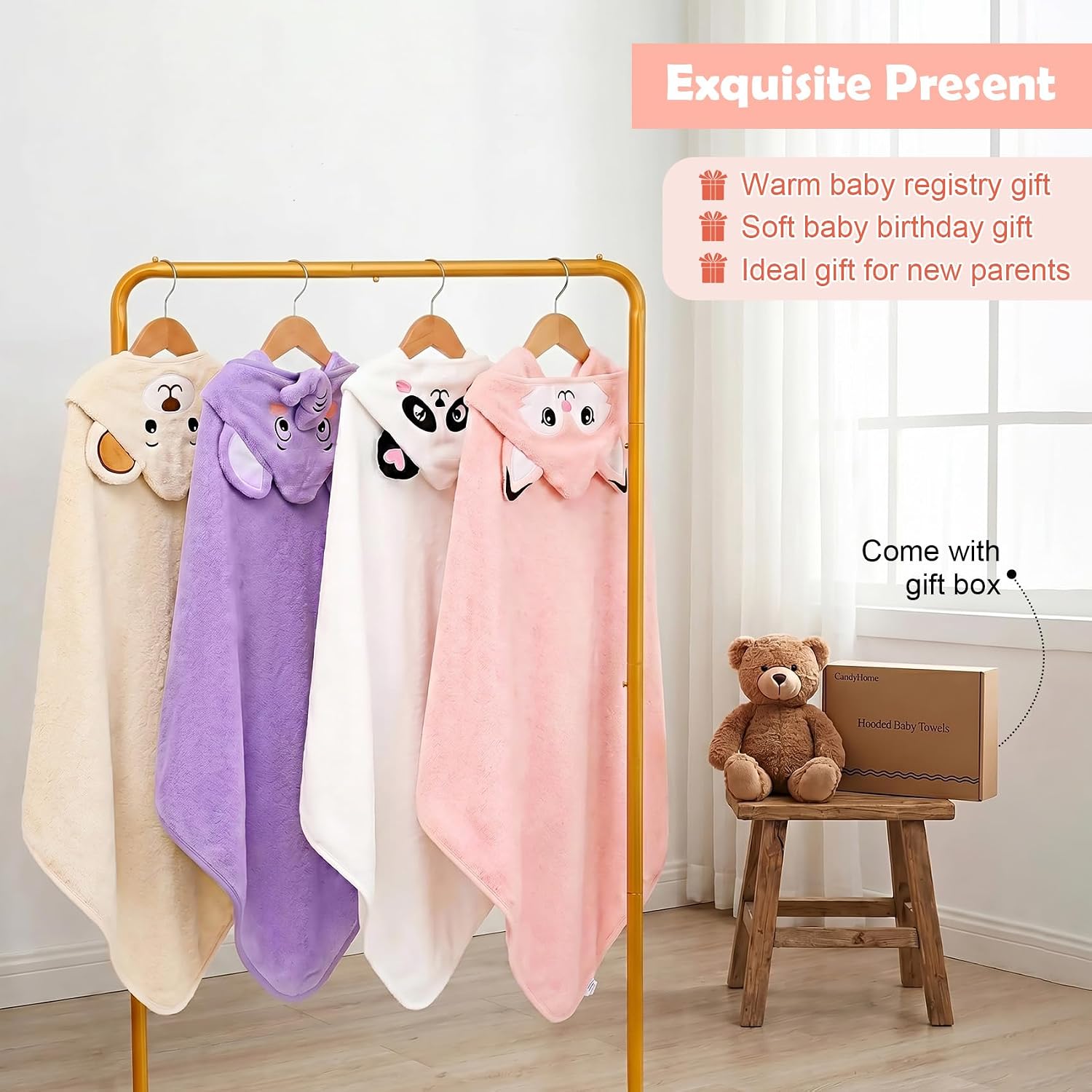 12 PCS Baby Bath Towels Set, Baby Towels for Infant Newborn Bath Essentials thumbnail