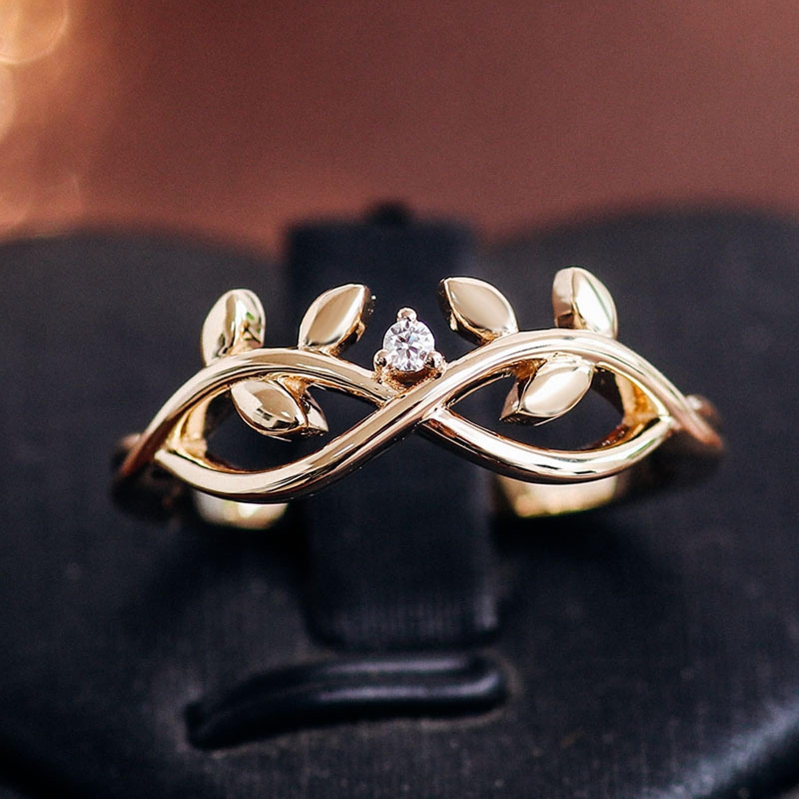 Anillos de boda 375/585/750 de oro amarillo auténtico, para mujer, anillo con diamante elegante, anillos de compromiso, alianzas de oro real de 9 K/14 K/18 K con grabado para mujeres