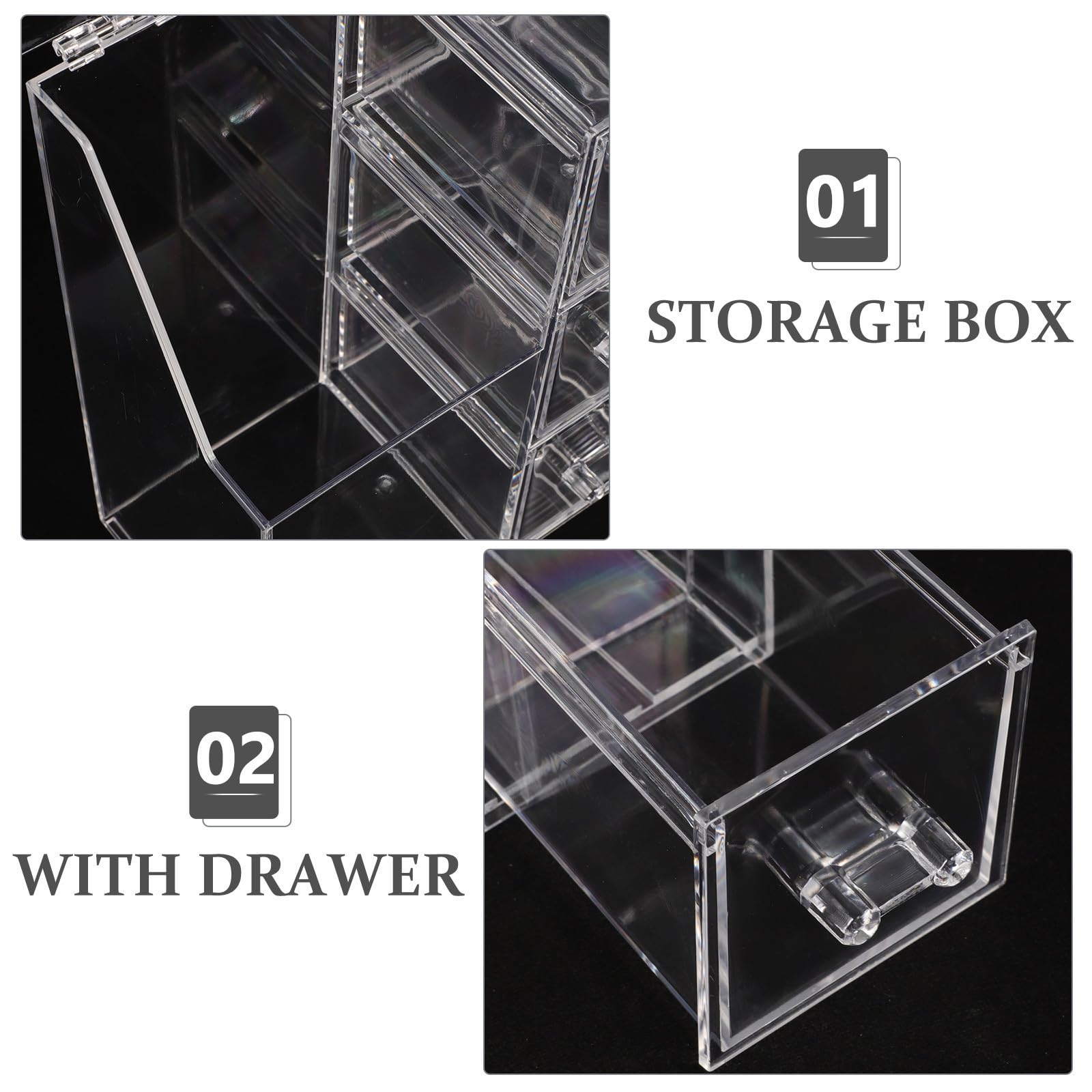 Porta Brochas de Maquillaje Transparente de Acetato con Apertura Grande y Tapa para Escritorio Soporte Multiusos para Pinceles Lápices Brochas y Utensilios Cosméticos para Hogar