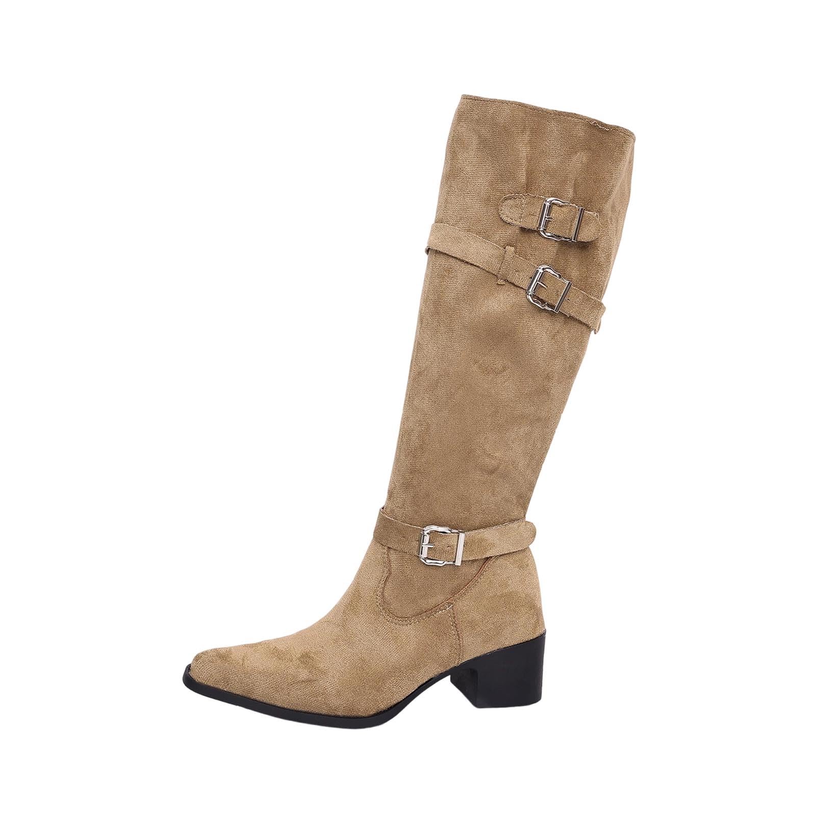 Stiefel mit modischen Schnallendetails für vielseitige -Party- Abendgarderobe