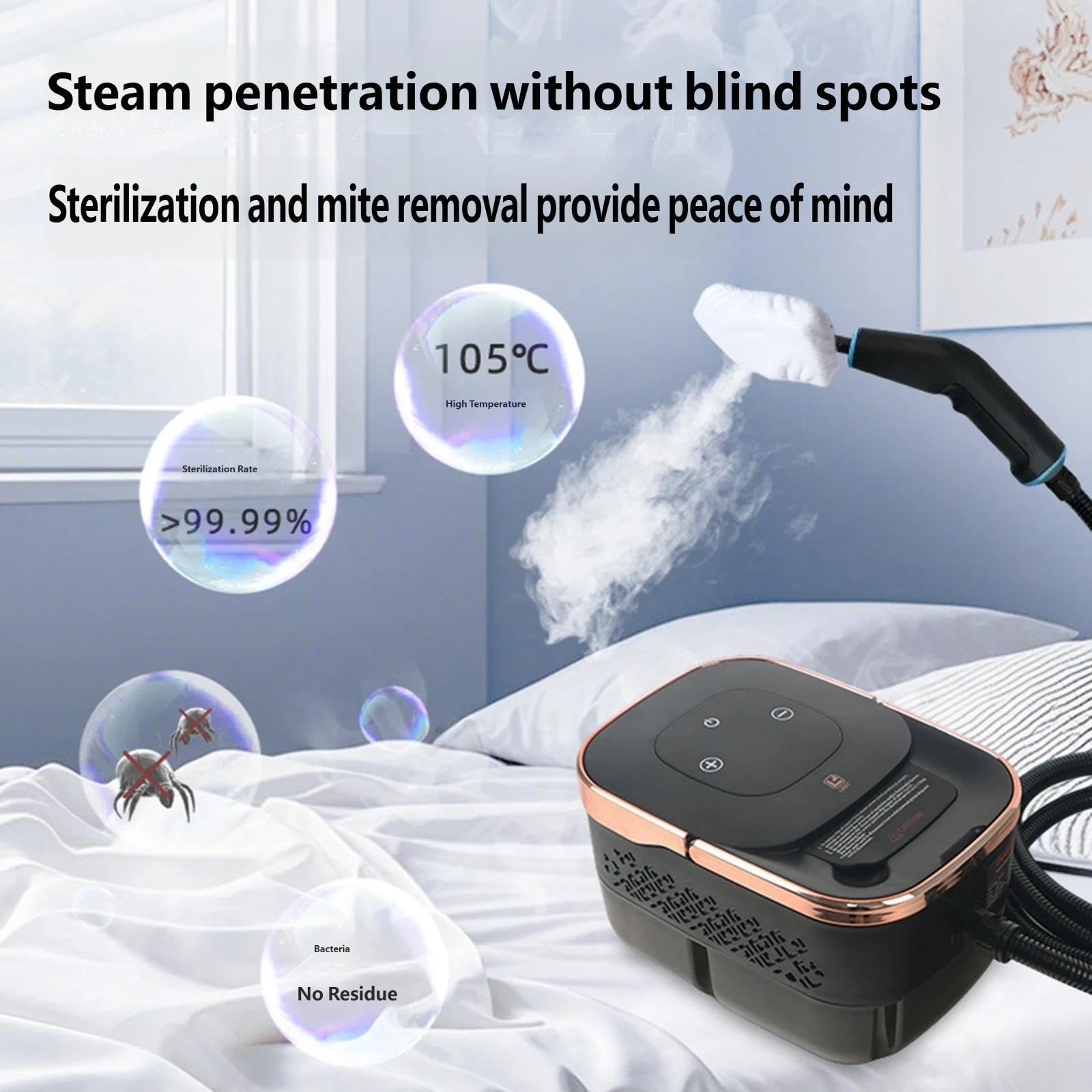 Limpiador a Vapor Portátil para Casa, Multi-Superficie