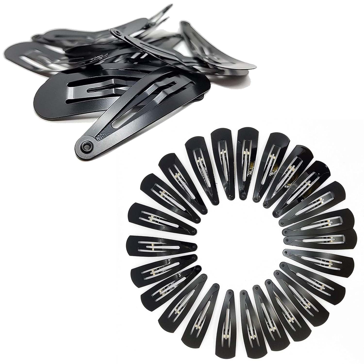 JP Tic Tac Hair Clips for Girls (Pack of 12 pcs) (5cm) (Matte Black) - Tik Tak Pins for Women-image-38