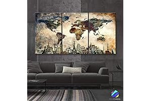 Original by BoxColors LARGE 30"x 60" 3 panels 30x20 Ea Art Canvas...