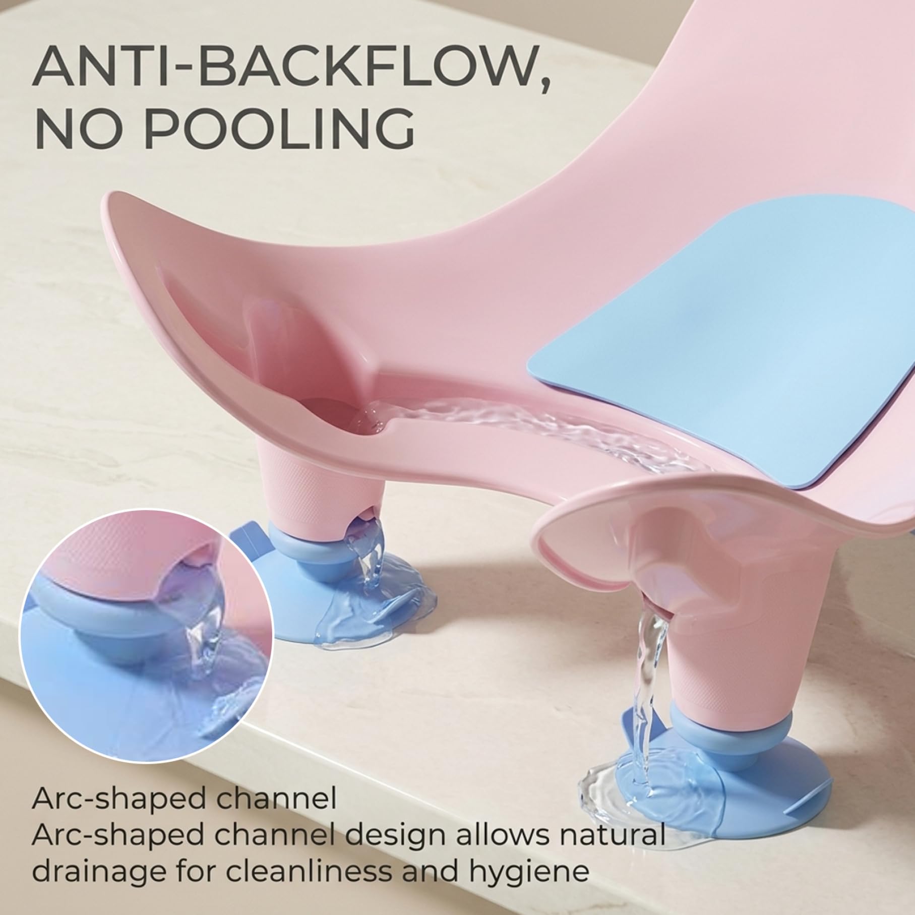 Supporto per il bagno del lavandino del bambino Supporto portatile per il bagno del neonato per risciacquo a mani libere, bidet per bambini per un facile cambio del pannolino, lavatrice