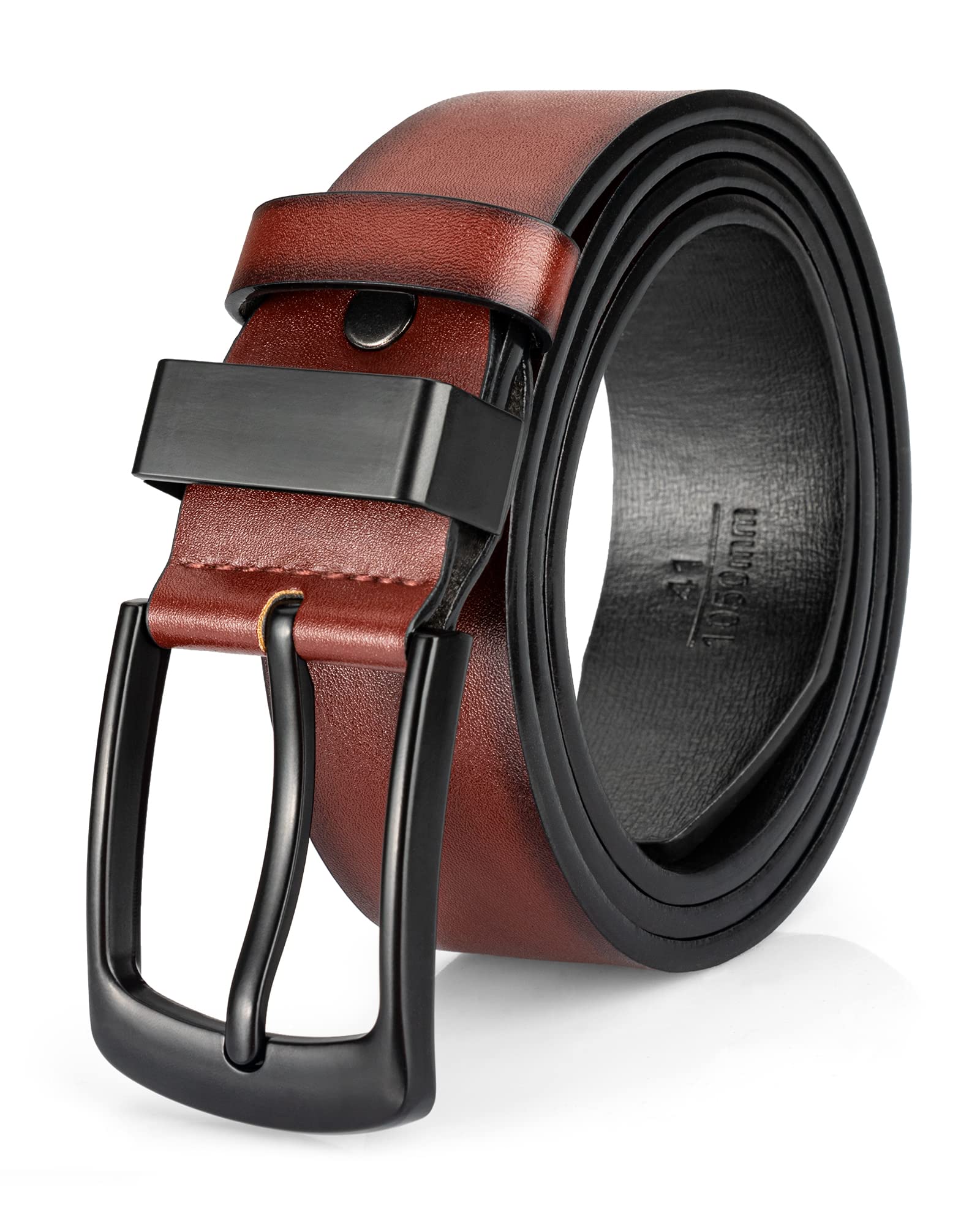 EsengNoyi Leather Belt for Men, Mens Casual Belts for Jeans 1.4" Wide
