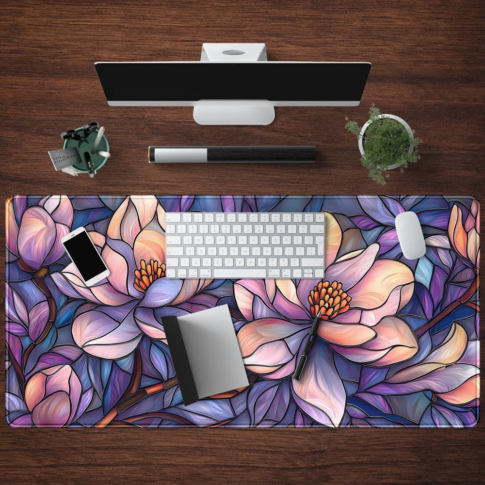 Floral Desk Mat - Gaming Mouse Pad -4 Floral Desk Mat - Gaming Mouse Pad -4