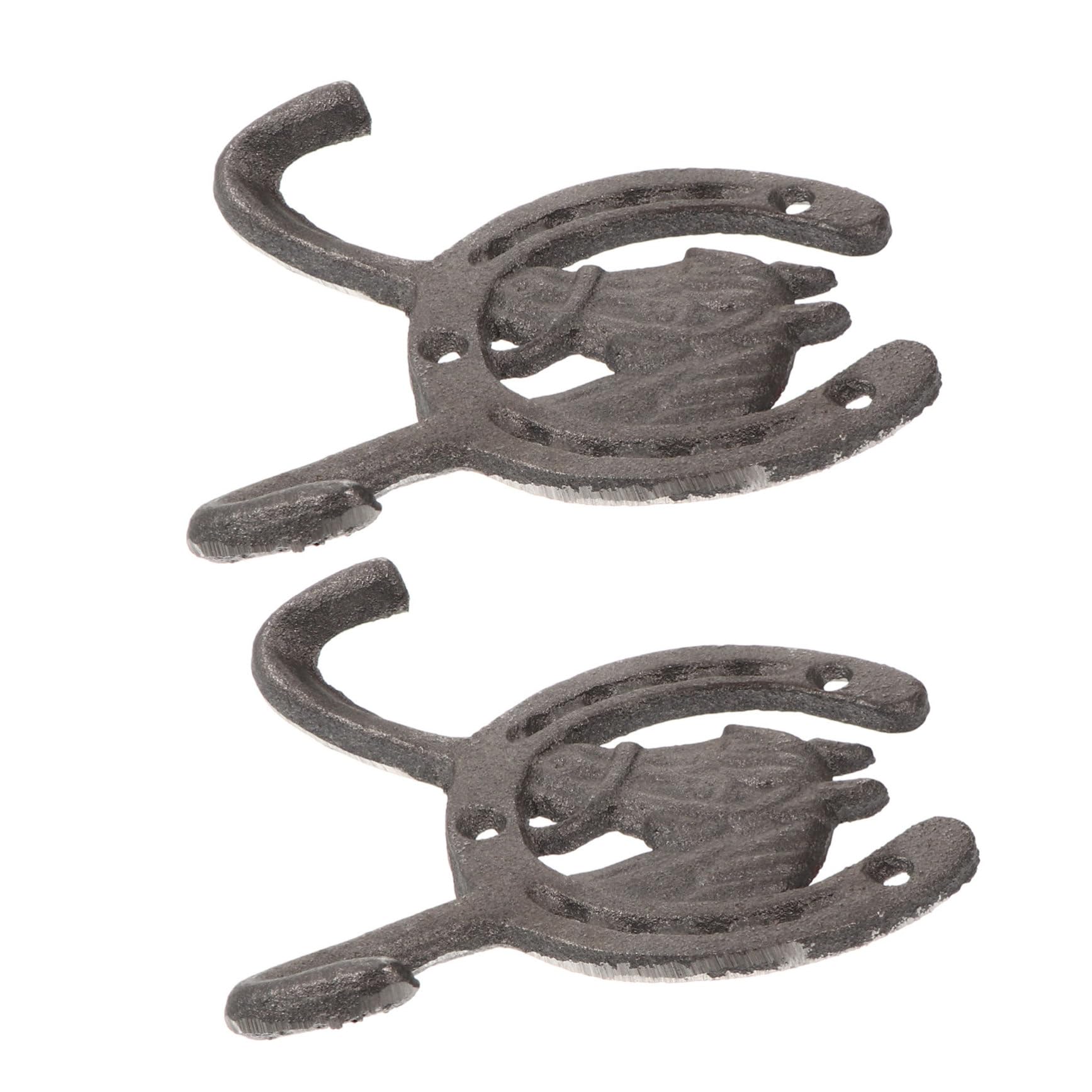 PRETYZOOM 12 Piezas Cabeza De Caballo Pezuña Doble Gancho Montaje En Pared Perchero Ganchos Para Colgar Abrigos Corbata Montado En La Pared Sombrero Rack Ganchos De Techo Resistentes