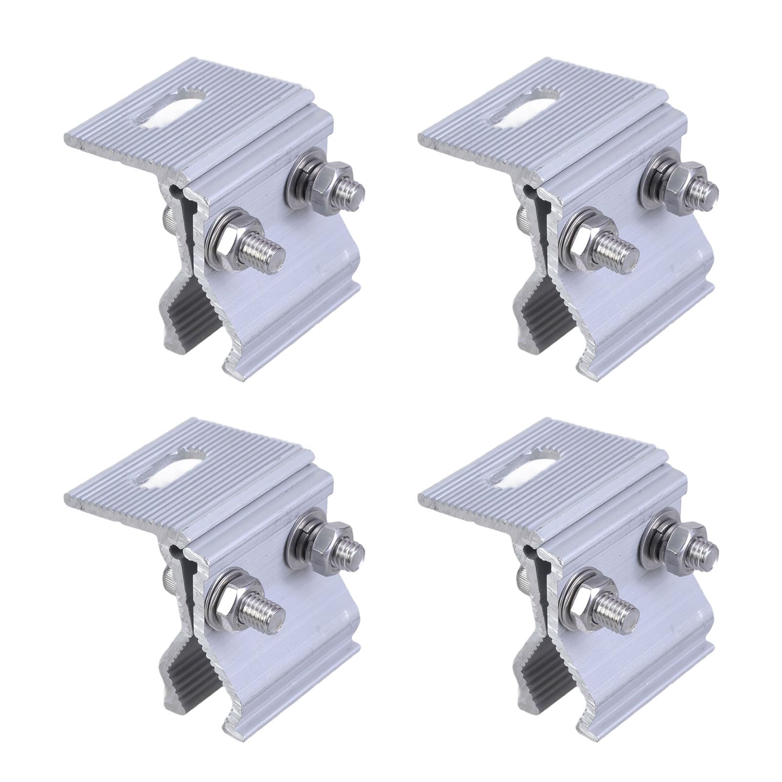 4pcs Photovoltaic Clamps Aluminum Solar Module Fixing Ensures Stability & Safe for Home & Commercial Solar Projects Photovoltaic Mounting Brackets
