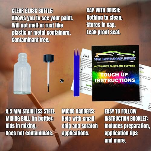 Miniatura 2 de Auto Paint Depot Pintura de retoque para Mercedes-Benz Negro 040- Serie C, CLK Coupe, Serie E, Serie M, Clase ML, Serie S, Serie SL, Serie SLK, 1