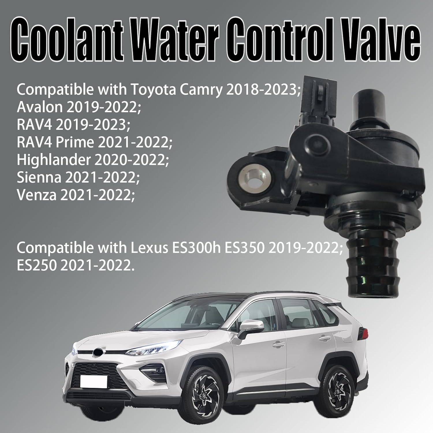 Coolant Water Control Valve Compatible with Toyota Avalon 2020-2021 | RAV4 2018-2022 |Lexus NX350h NX250 ES250 Replace 16671-25010