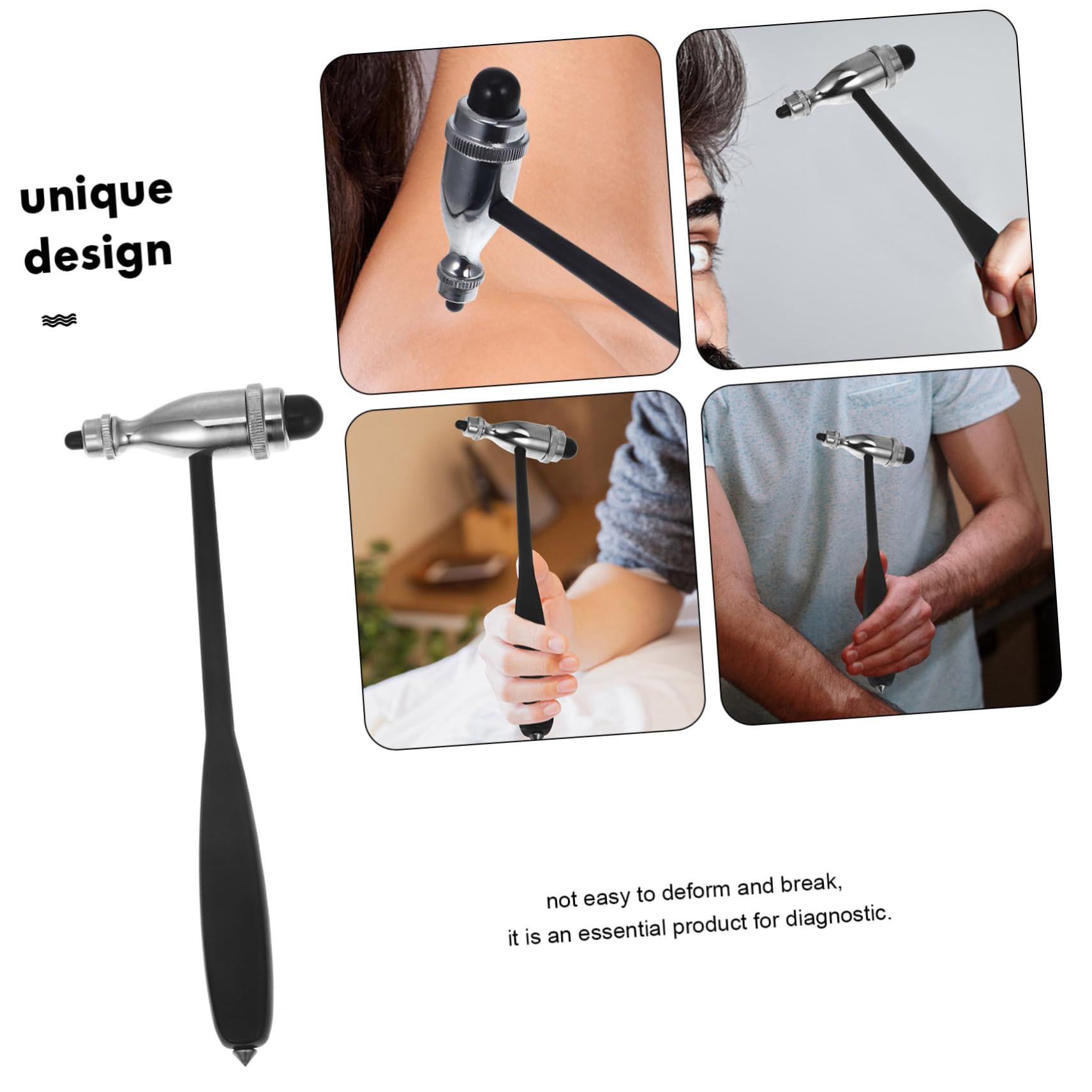 5stücke Medizinischer Reflexhammer Aus Edelstahl Ergonomisches Design Für Komfortable Anwendung Präzises Klopfen Zur Reflexmessung Robustes Material Für Lange Haltbarkeit Für