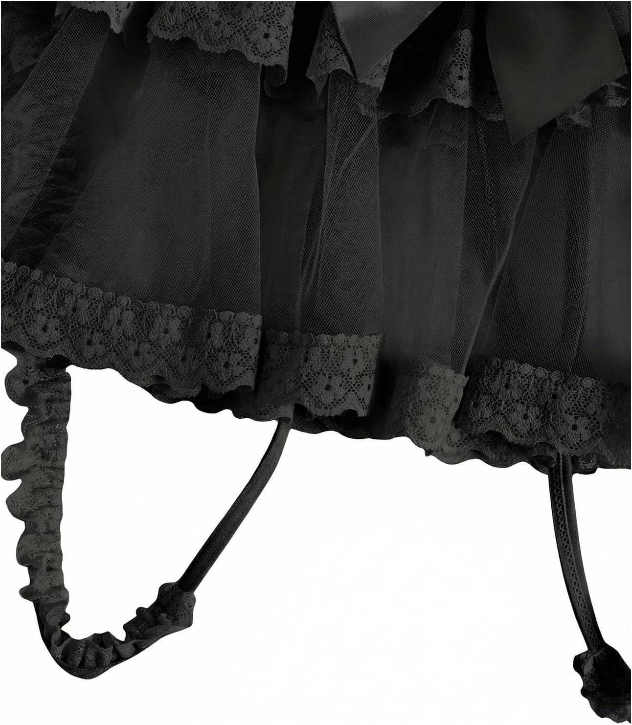 SweatyRocks Women's Lace Thong Underwear Cut Out Bow Ruffled Panties - Image 5