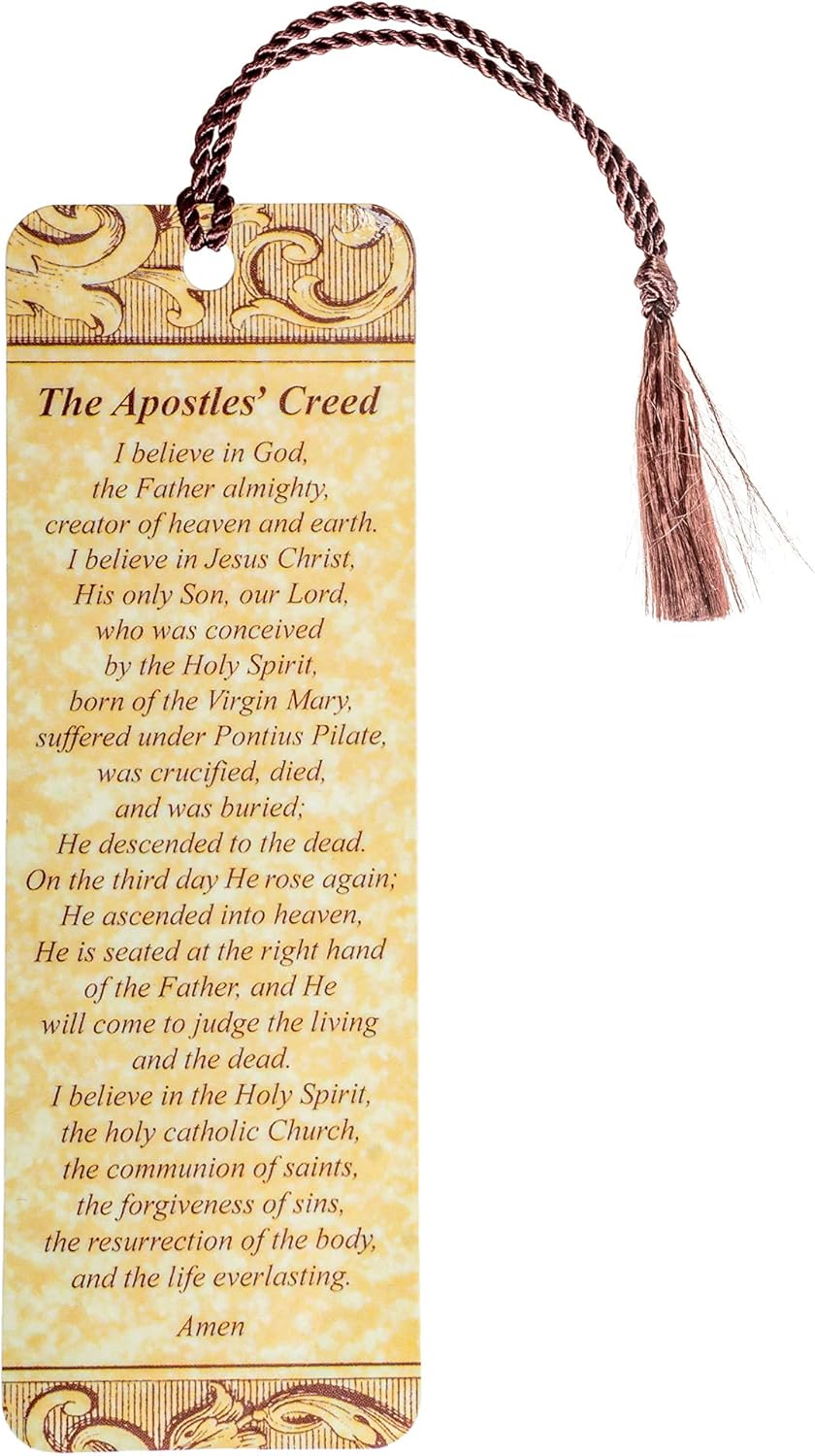 Dicksons The Apostles' Creed Watercolor Gold Tone Cardstock Tassel Bookmarks Pack of 12