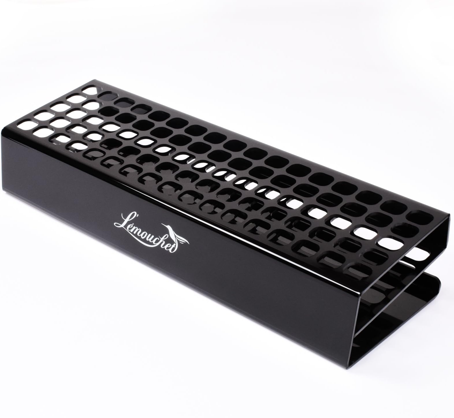 L'émouchet Premium Marker Holder Desk Stand Made from Whole Piece Acrylic with 85 Slots for Permanent Paint Marker, Dry Erase Marker, Repair Marker Pen, Color Highlighter, Sketch or Ciao