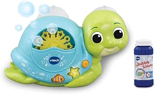 VTech Bubble Time Turtle, Bath Toy for 1 Year Olds, Sensory Bathtub Bubble Maker, Lights & Music, Fun Sensory Bath Gift for Babies & Toddlers 1, 2, 3 years +, English version