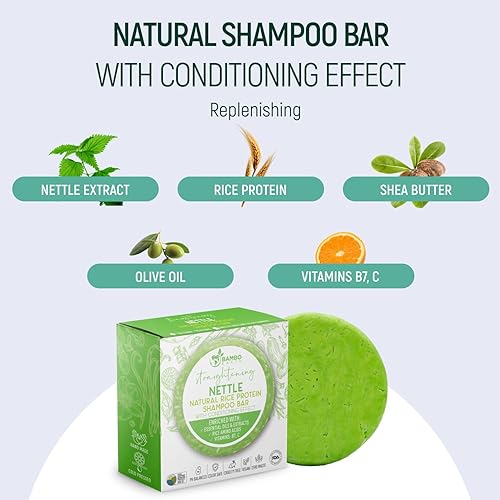 Miniatura 3 de Barra de champú de agua de proteína de arroz sólido con jabón para el cabello con efecto acondicionador - Barras de champú para cabello con todos