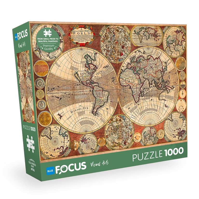 Blue Focus 1000 PARÇA - OLD WORLD MAP (ESKİ DÜNYA HARİTASI