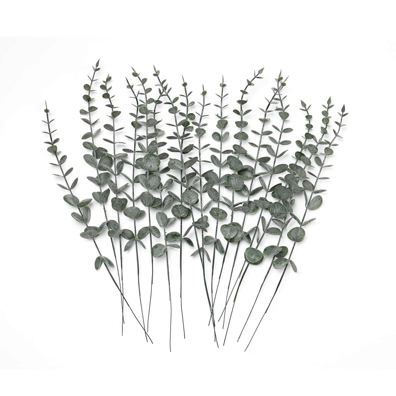 ScarFio 40Pcs Eucalyptus Stems Artificial Eucalyptus Leaves Stems Real Grey Green Touch Leaf Branches for Home Office Flowers Bouquet Centerpiece Wedding Decoration