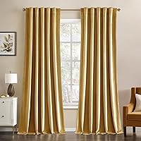 Vista 182 de MIULEE Cortinas de terciopelo de 63 pulgadas de largo, 2 paneles de cortinas opacas de lujo para dormitorio, sala de estar, cortinas de ventana
