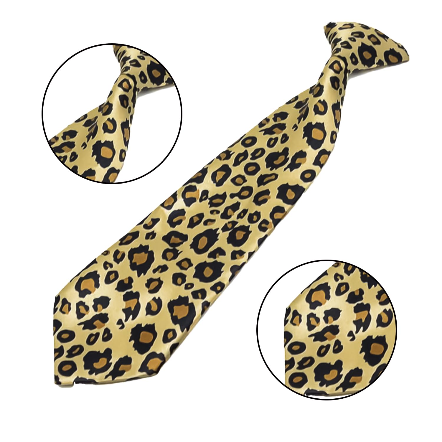 MEISH Anime Nanami Kento Cosplay Tie Leopard Print Necktie Anime Cosplay Prop Accessories Yellow Green Accessories for Halloween Cosplay Party - Image 2