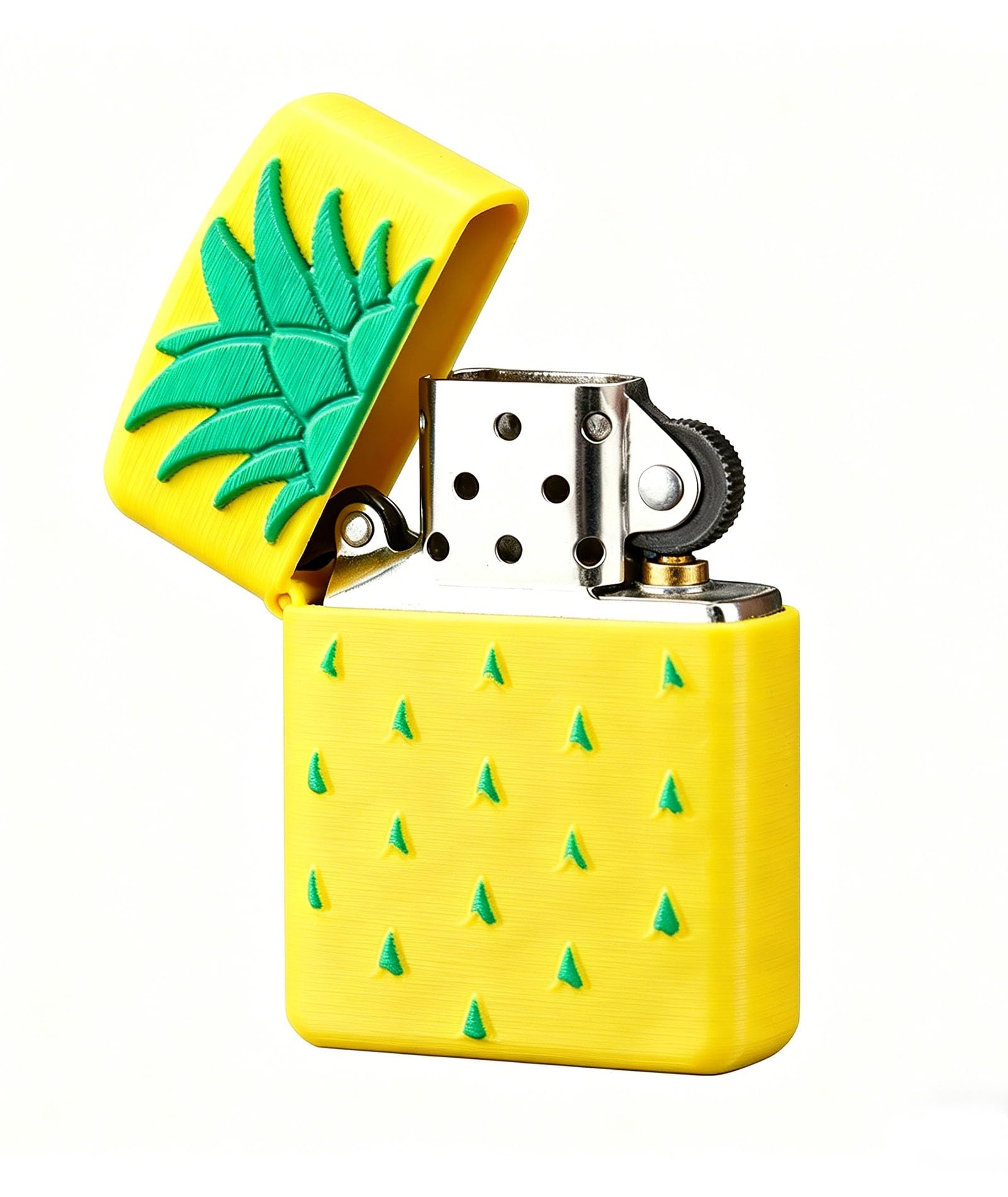 Pineapple Open Flame Kerosene Lighter Reusable Windproof Flip-Top Flint Trench Fire Lighter for Outdoor Camping (B)