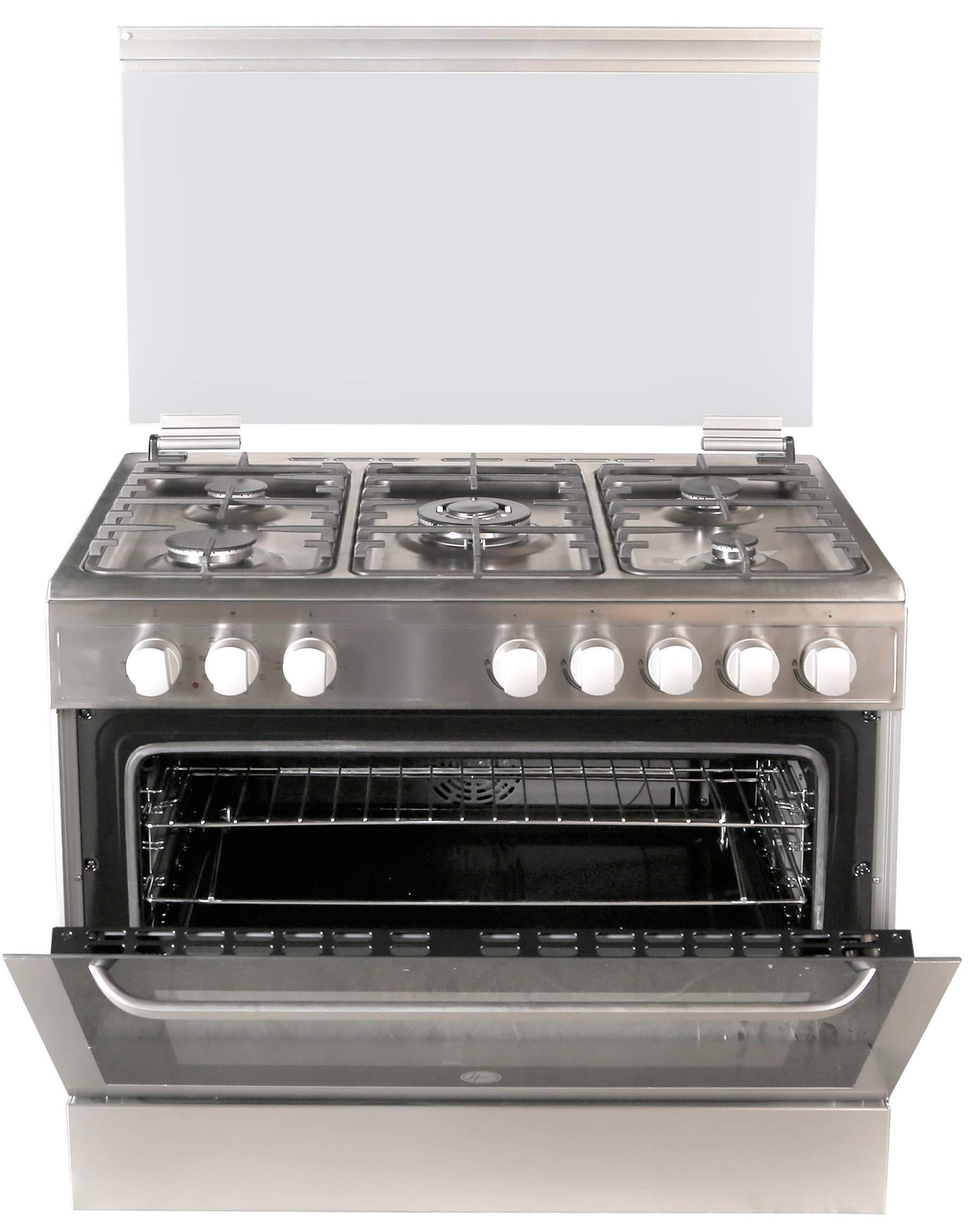 Buy Hoover 90x60 CM Gas Cooker, 5 Burners, Gas Oven & Grill with