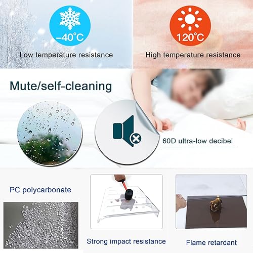 Miniatura 5 de Toldo invisible para ventana, toldo para puerta delantera al aire libre, toldo de patio al aire libre, cubierta de policarbonato para puerta