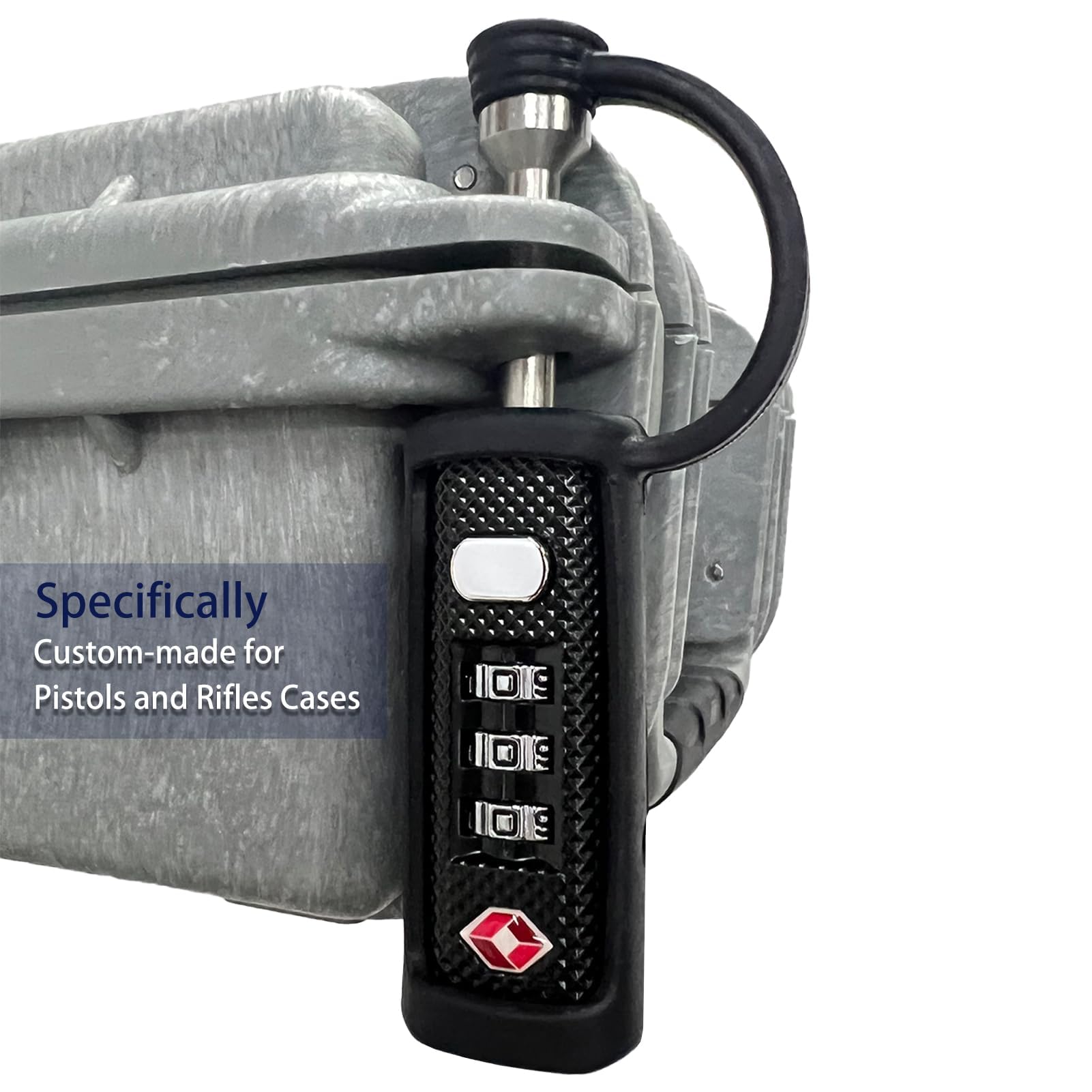 Gun Case Lock TSA Approved Locks for Gun Case,Cut-Proof Padlock for Guns/Rifles/Hard Pistol Cases/Firearms/Handguns/Revolvers/Camera/Drone/Equipments/Instruments/Tools Protective Hard Cases(Black)