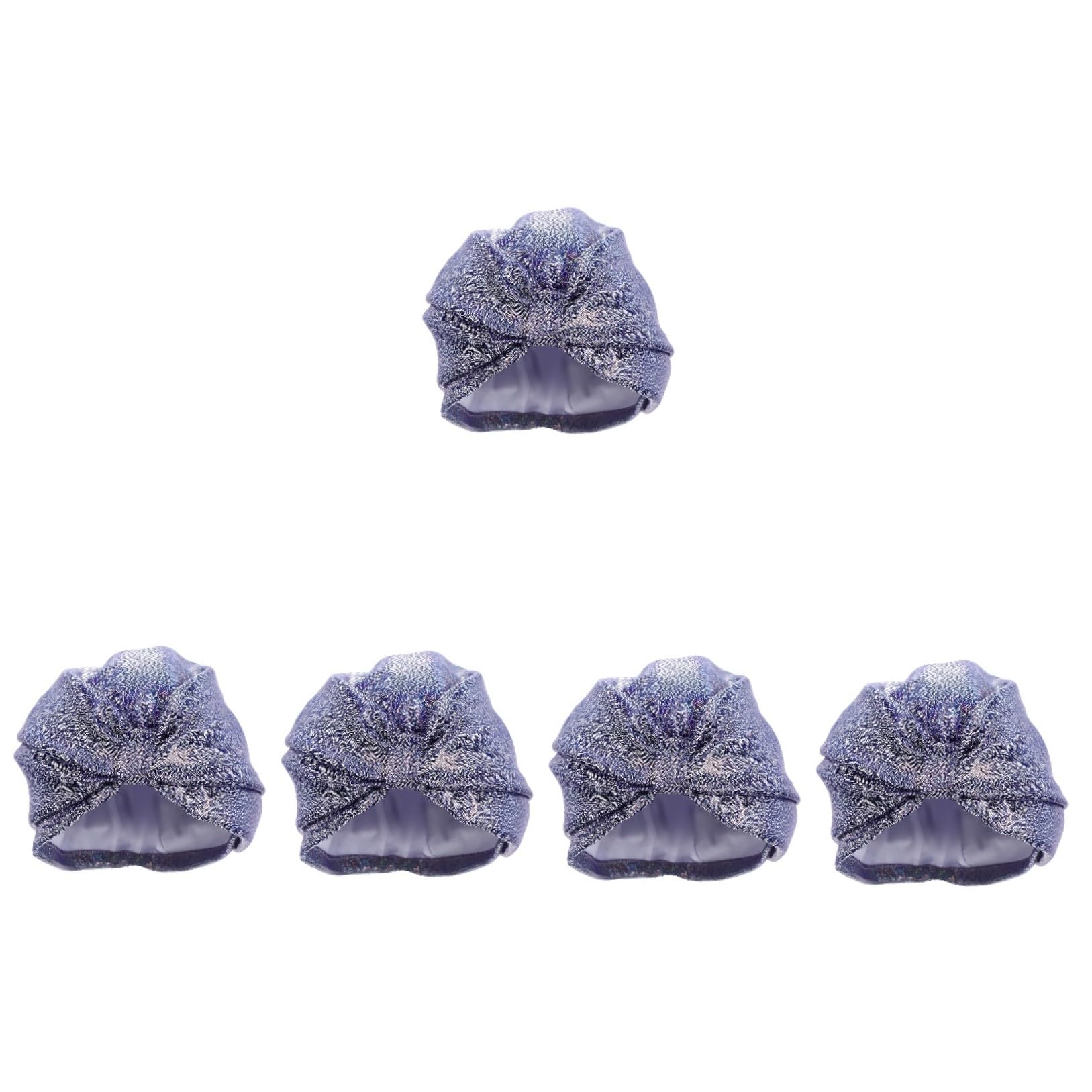 Beavorty 3 Pièces Bleu Accessoire Cheveux Tête Soleil-Holographique Court Anti-Piscine Rétro Bain Turban Brillant Élastique Oreille Haine Élastique Propre Tissu Écharpe Garder Les Femmes