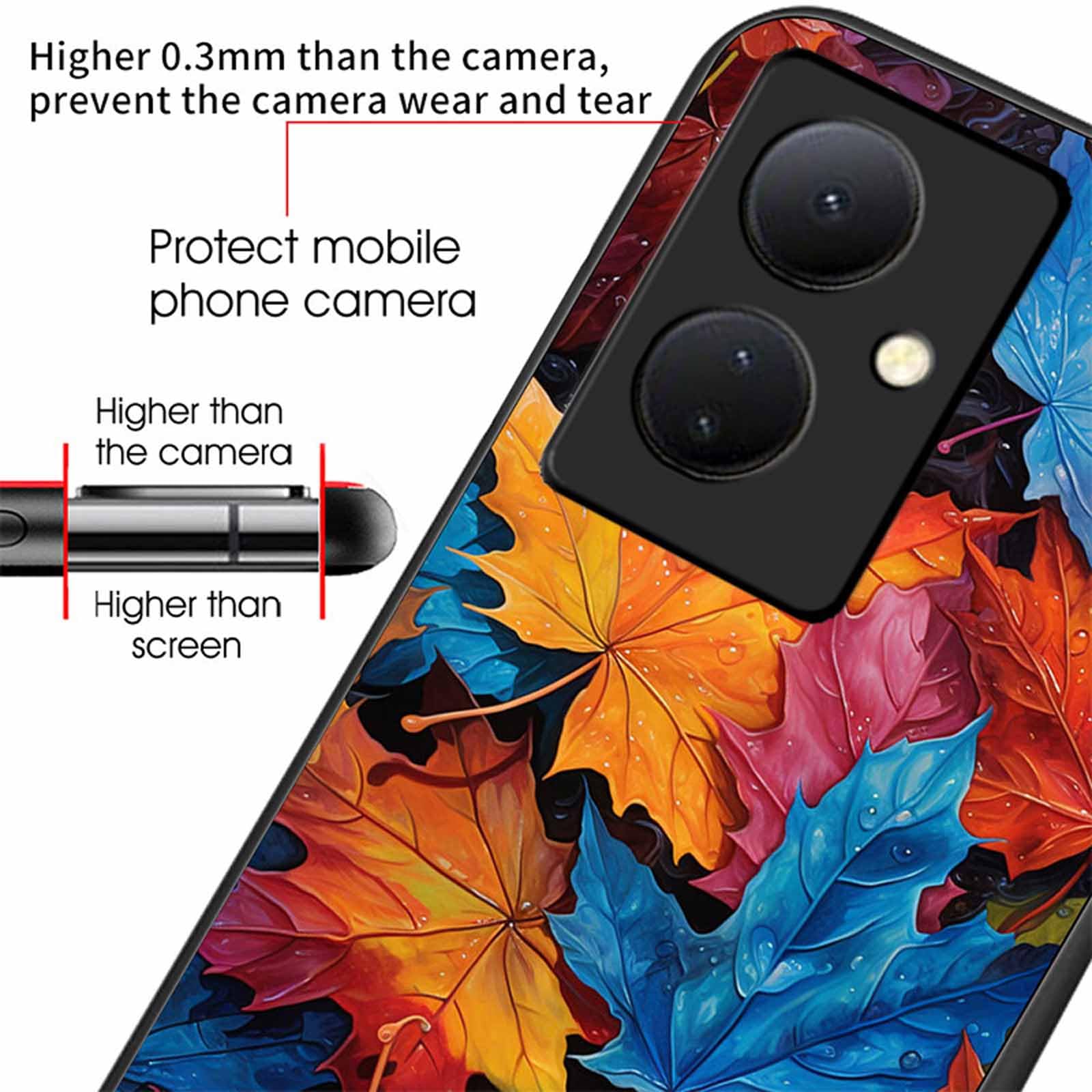 HAOYE Cover In Vetro Temperato Sfumato Per VIVO V29 5G – Bordo Morbido TPU – Protezione Antigraffio (Colore Sfumato)