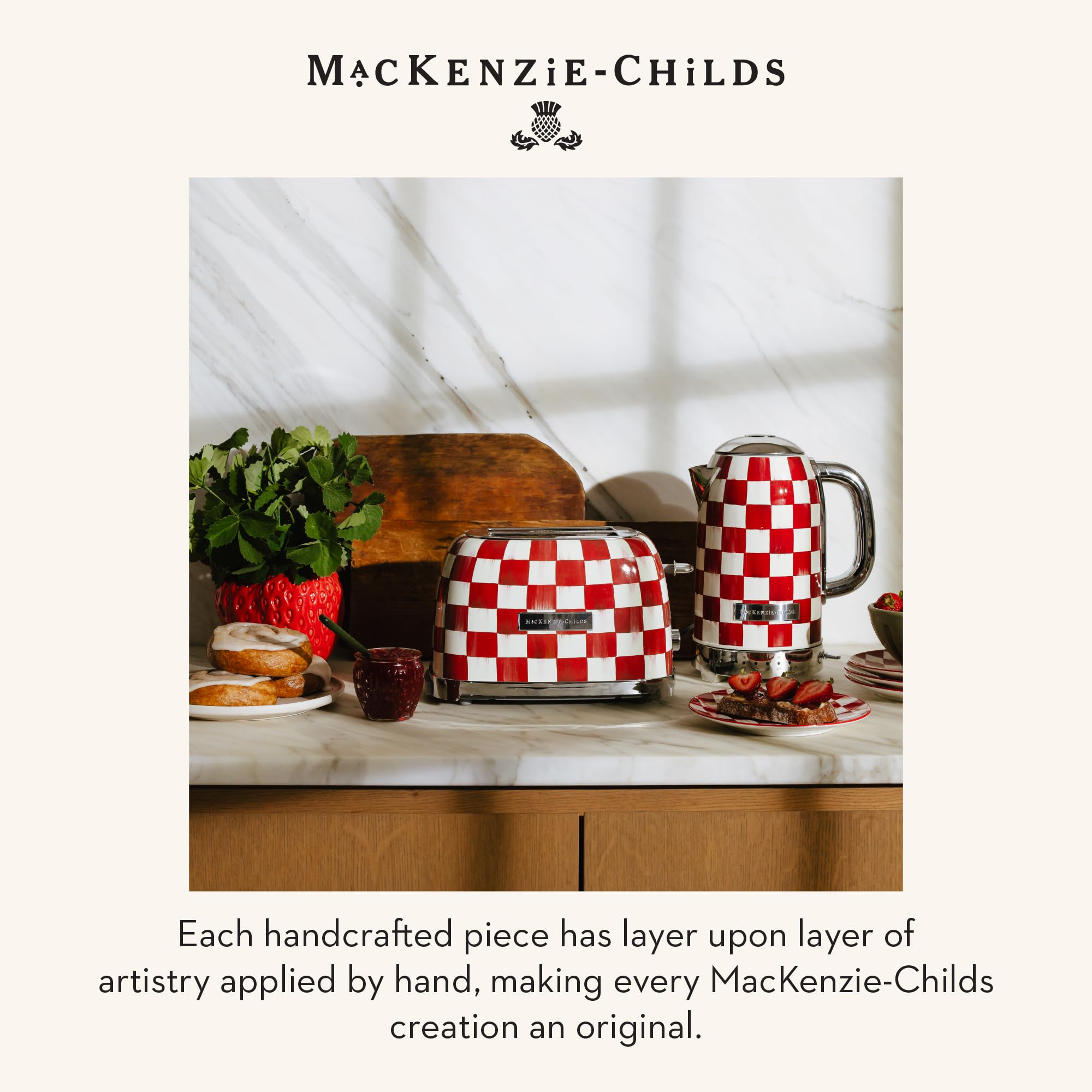 Amazon.com: MACKENZIE-CHILDS Electric Kettle, Stainless-Steel Tea