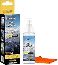 LOCBONDSO Car Glass Cleaner & Bathroom Mirror, Anti-Fog, 3.4 fl oz (100 ml), Glasses, Anti-Fog, Car Window Cleaner, Long Lasting Effectiveness, Stain Resistant (Includes Cleaning Cloth)