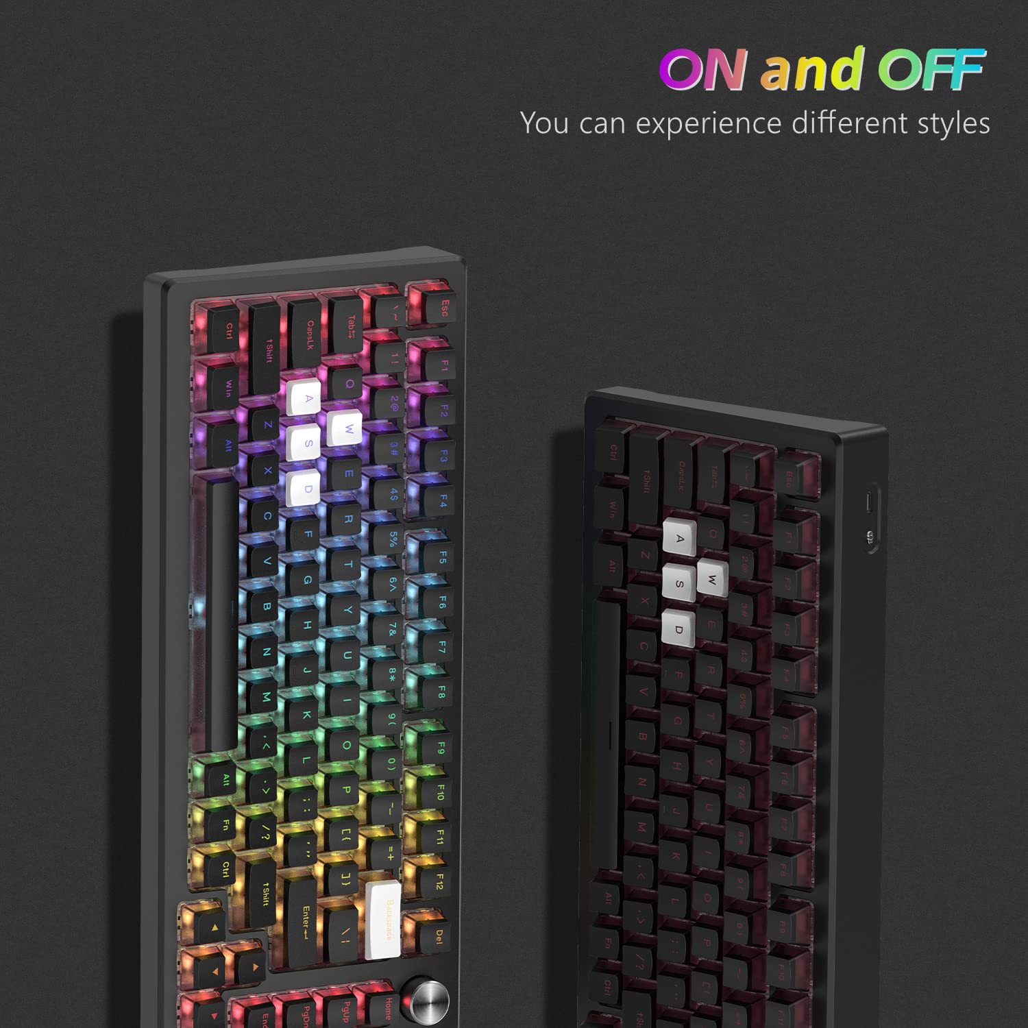 キーキャップ　3のキー カラーキーキャップセット - QWERASDFキー（バルク品）｜ARCHISS