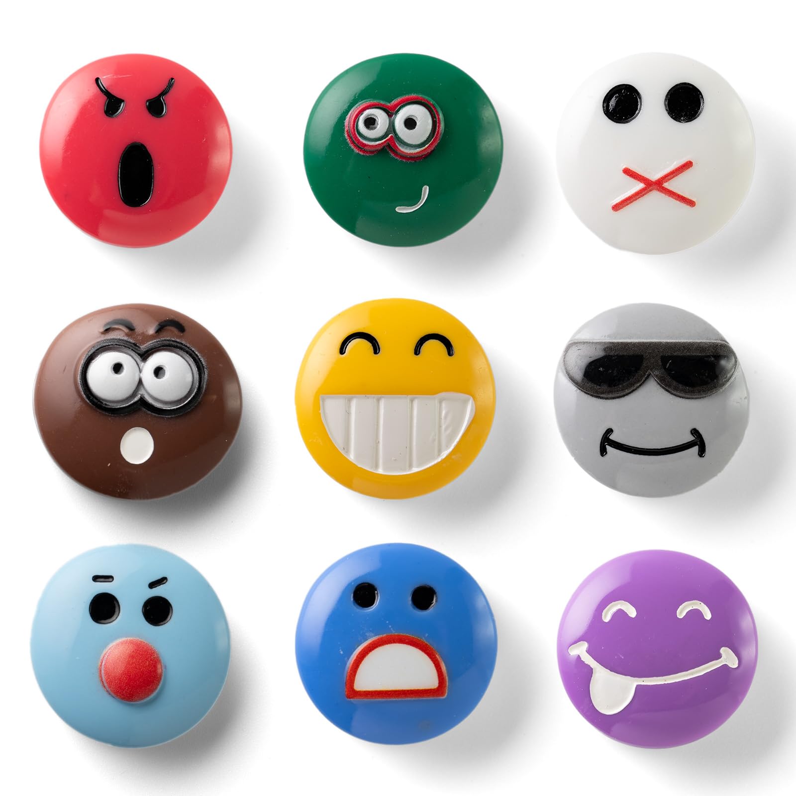 16 or 9-Pack Cute Funny Smiley Face Fridge Magnets for Boys, Strong Fun Refrigerator Magnets for Girls, Decorative Magnets for Classroom, Whiteboard, Office, and Kitchen