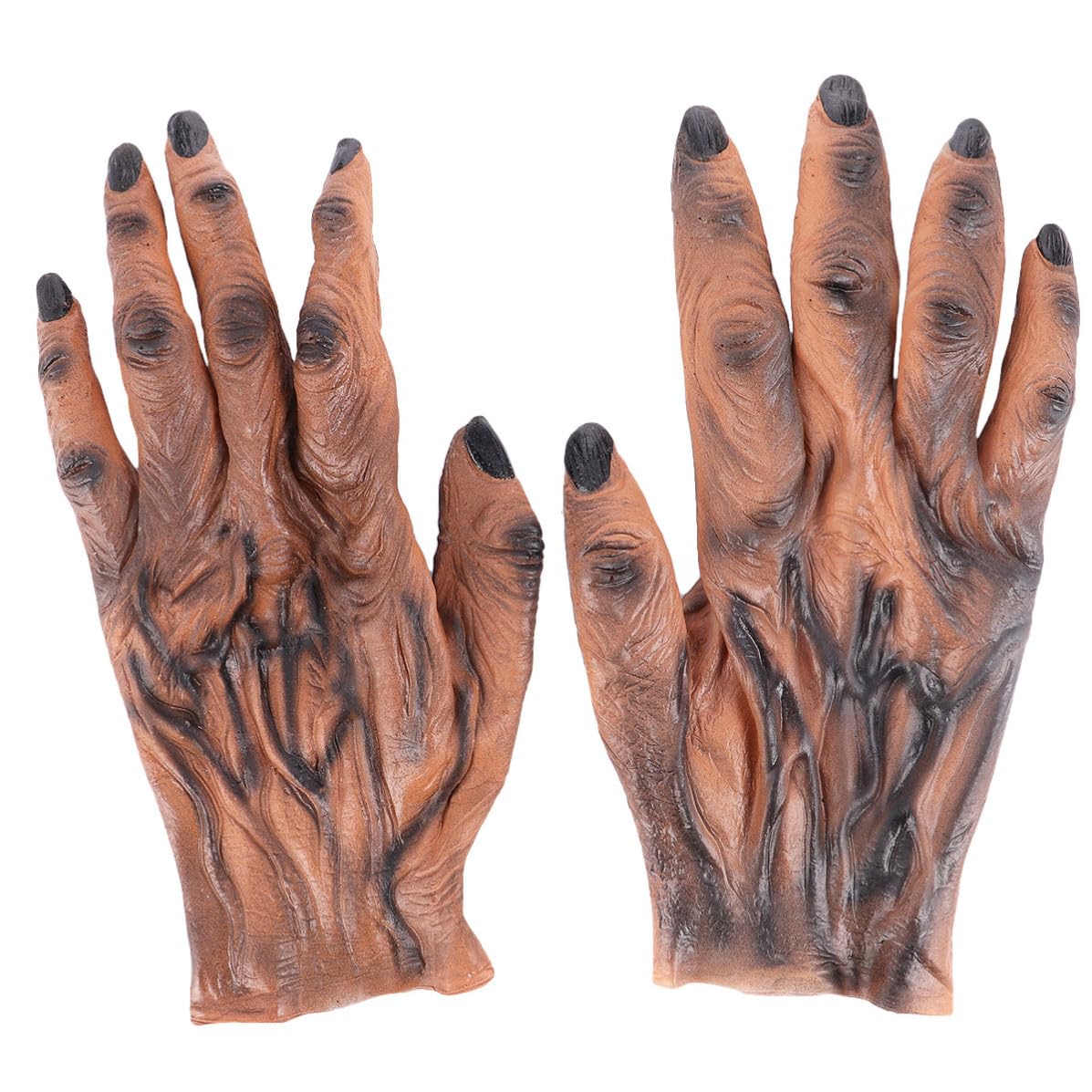 Guantes de plástico marrón TEHAUX evitan deformación en disfraces de terror 8
