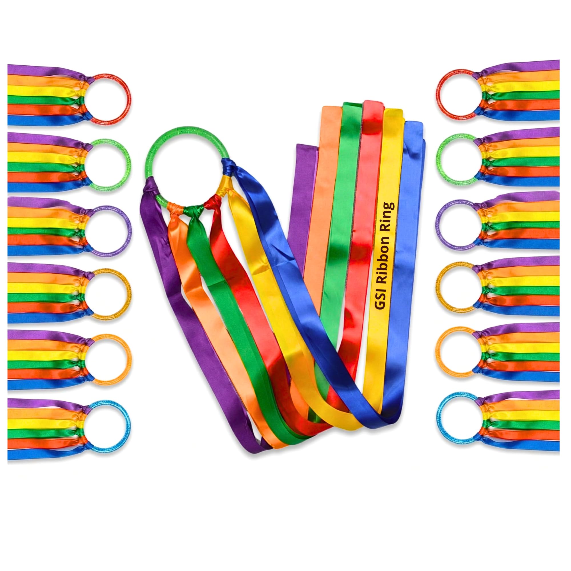 GSI Kids Ribbon Wands &amp; Rings for Creative Movement and Play