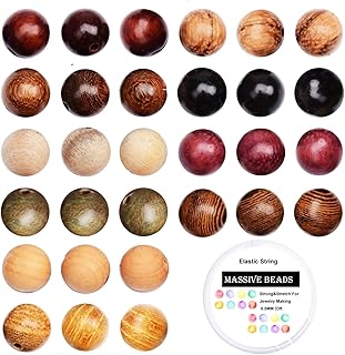 80 قطعة من خرز الكريستال الطبيعي الاحجار الكريمة المستديرة السائبة للطاقة العلاجية مع حبل كريستال مطاطي حر لصنع المجوهرات 10 الوان خشبي ملم