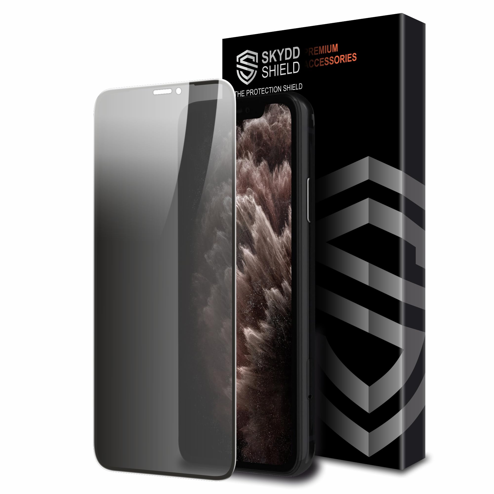Skyddshield Military-Grade Anti Spy Privacy Tempered Glass Compatible with iPhone 11 Pro Max and iPhone Xs Max (6.5 Inch) With Installation Kit | Edge to Edge Coverage | Black