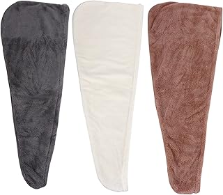 Alipis 3 Pçs Chapéu De Cabelo Seco De Lã Coral Toalhas Absorventes Toalha De Secagem Rápida Toalha De Microfibra Para Banho De Cabelo Toalha De Cabeça De Banho De Secagem Toalha Turbante