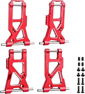 GoHobby Aluminum Suspension Arms Set Front & Rear for Traxxas 4-Tec 2.0 VXL AWD 1/10 RC Touring Car (Red)