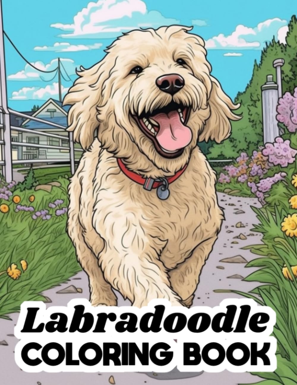 Labradoodle Coloring Book: Adult Coloring Book With Stress-Relieving Creative Fun Drawings to Calm, Reduce Anxiety & Relax