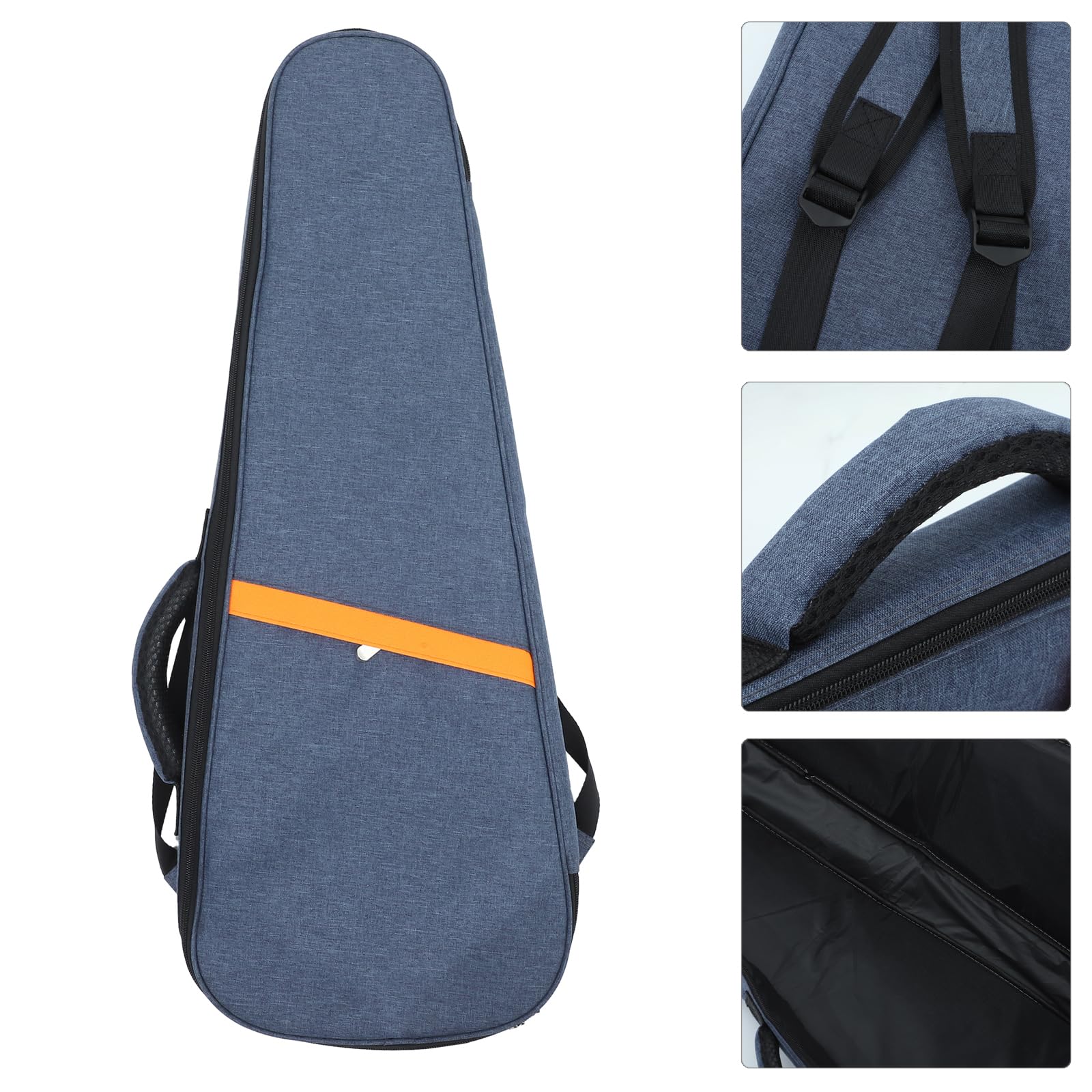 Custodia per ukulele, in tessuto Oxford, borsa per ukulele, 66 cm, borsa per il trasporto dell'ukulele, Blu