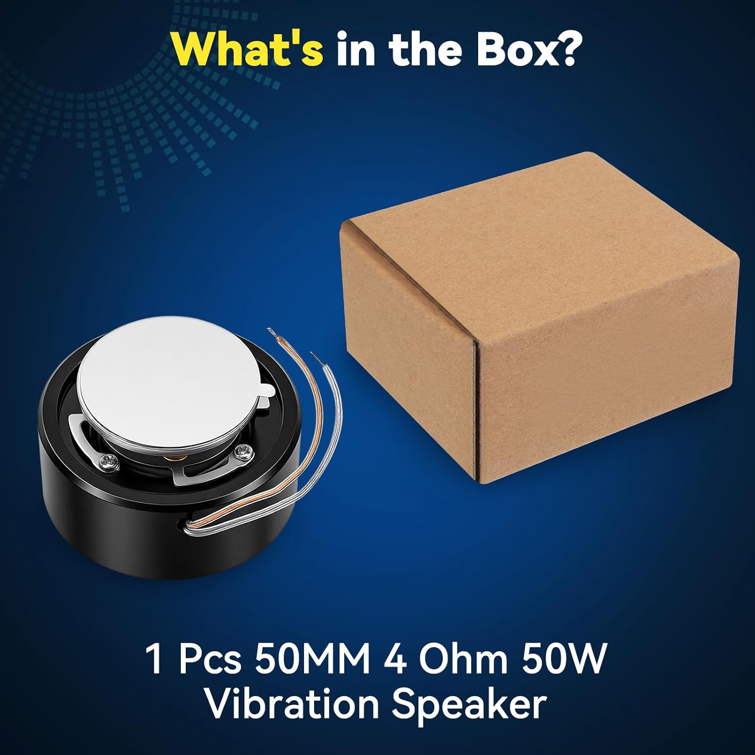 50MM Resonance Speaker, 4Ω 50W 2 inch Strong Bass Vibration Transducer, All Frequency Louderspeaker Compatible with DIY Audio Projects Play, Audio Extension