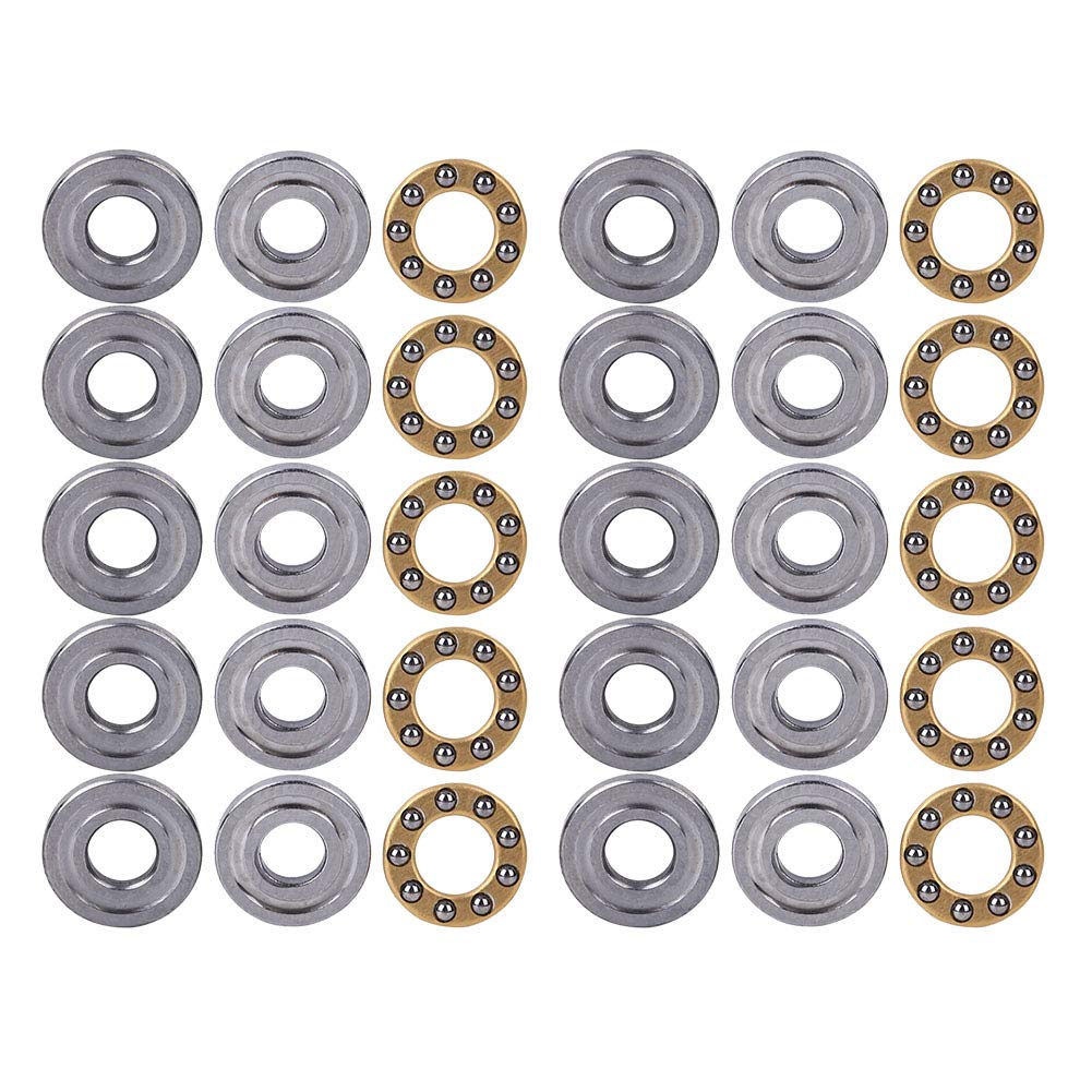 10 sztuk miniaturowych osiowych łożysk kulkowych o wysokiej precyzji Single Direction łożysko płaskie stalowe do produkcji przemysłowej (F4-10M 4 * 10 * 4mm)