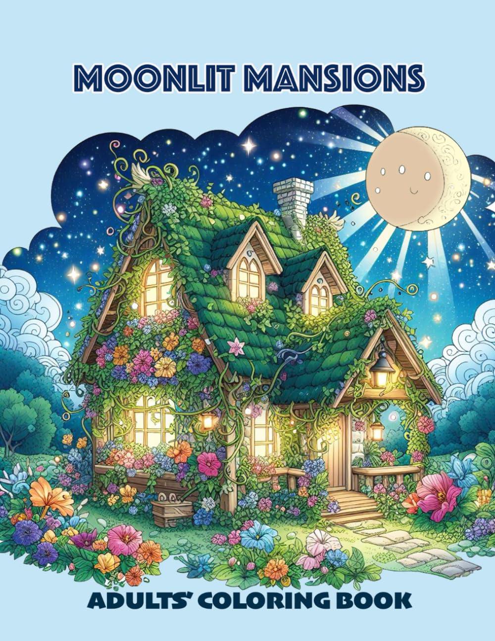 MOONLIT MANSIONS: ADULTS' COLORING BOOK